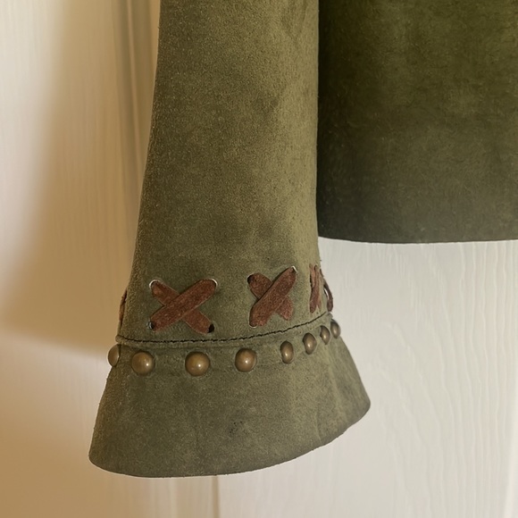 Vintage Leather(suede) Jacket from Arella Size XL dark green - Picture 3 of 6